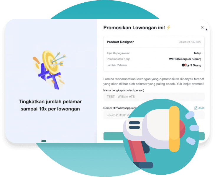 Fitur lengkap mempercepat rekrutmen